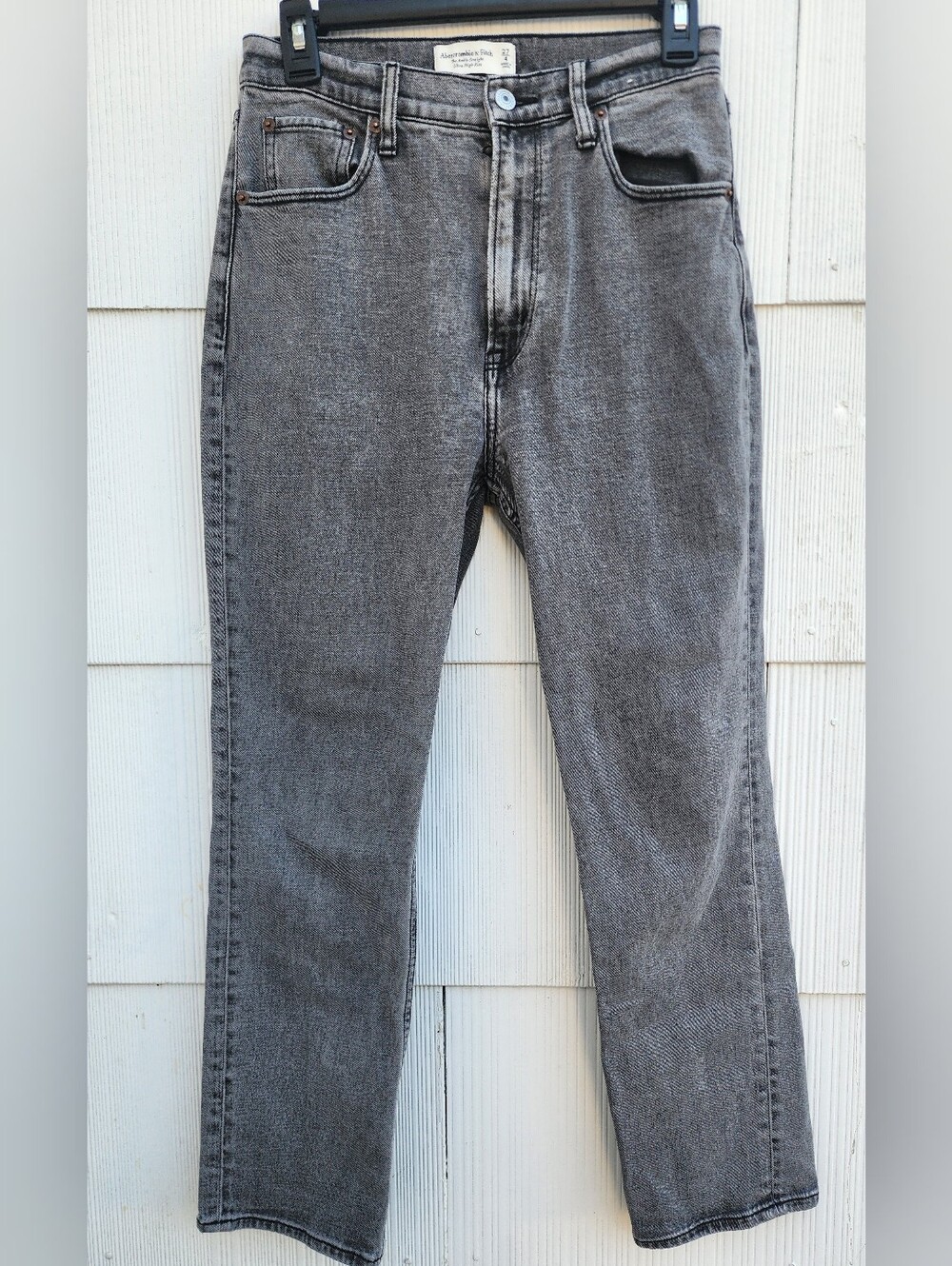 Abercrombie & Fitch Women’s Gray Ankle Straight Ultra High Rise Size 4 Jeans 27